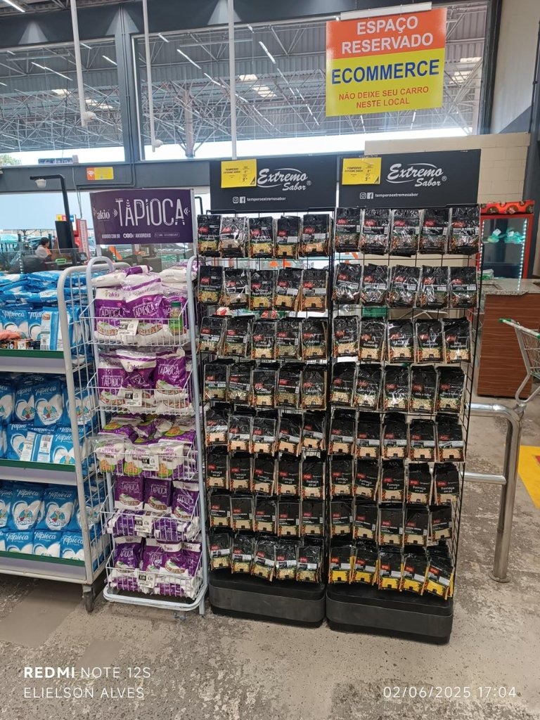 Produtos Extremo Sabor no supermercado